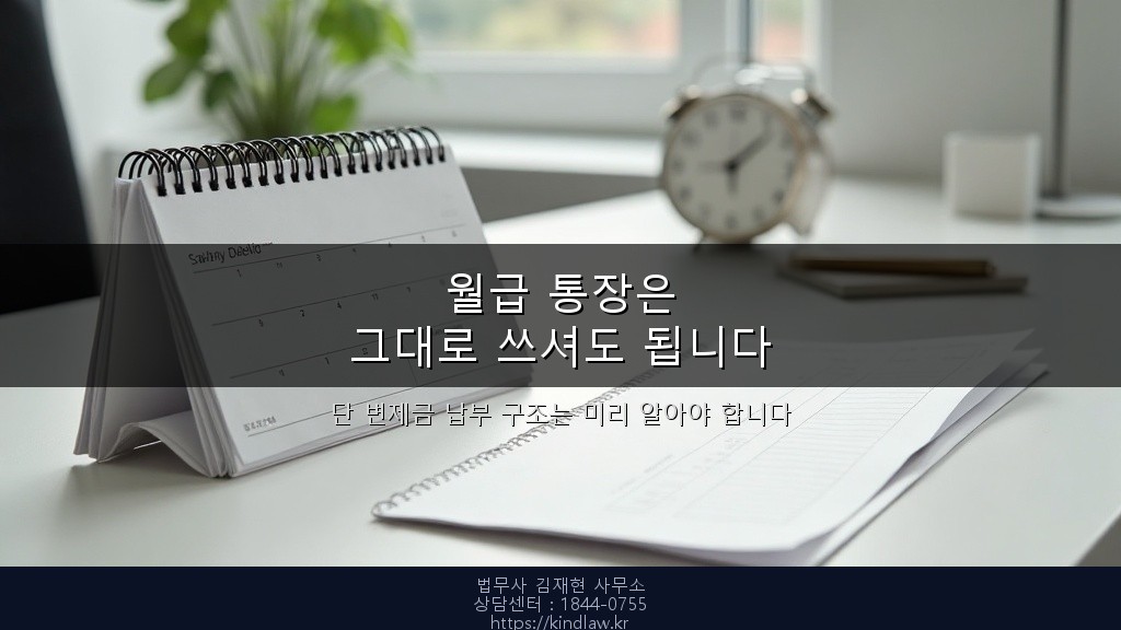 월급 통장 변제금 납부 구조