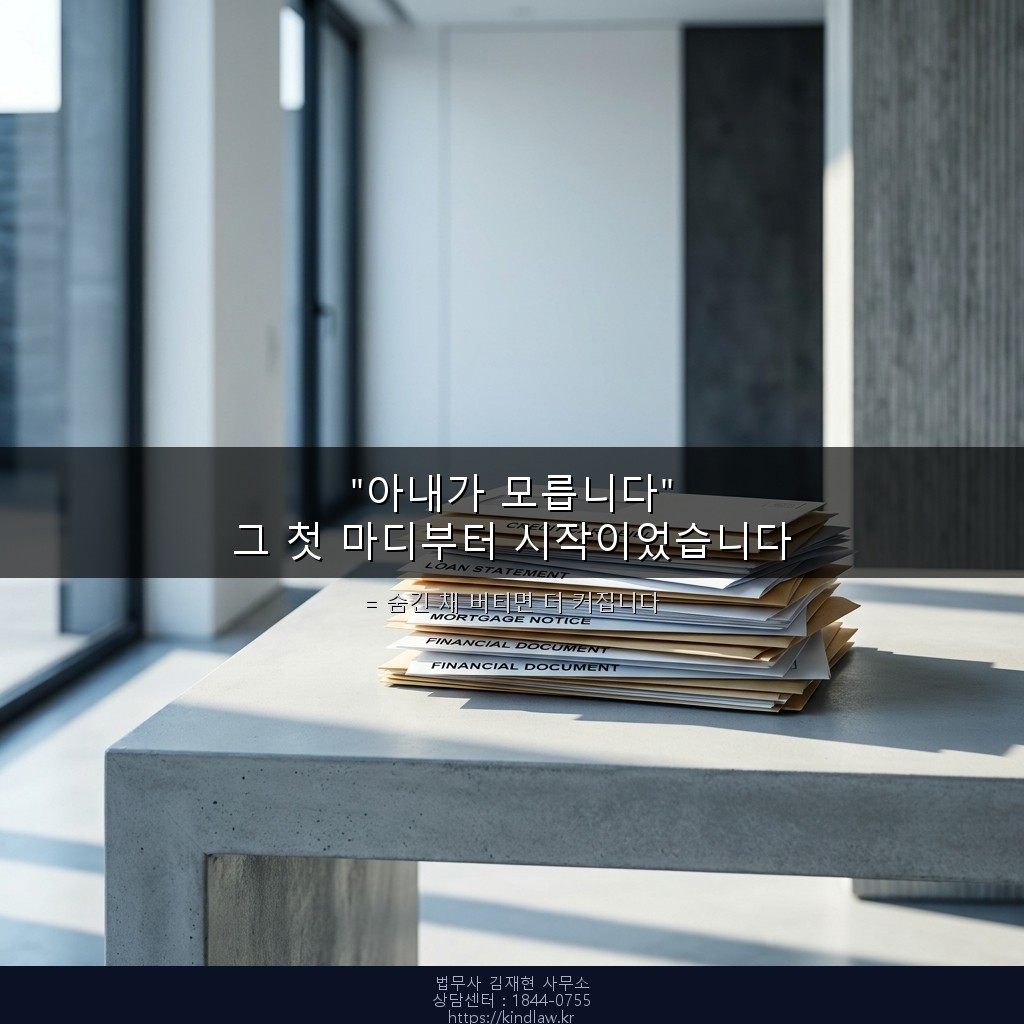 배우자 몰래 채무 상담