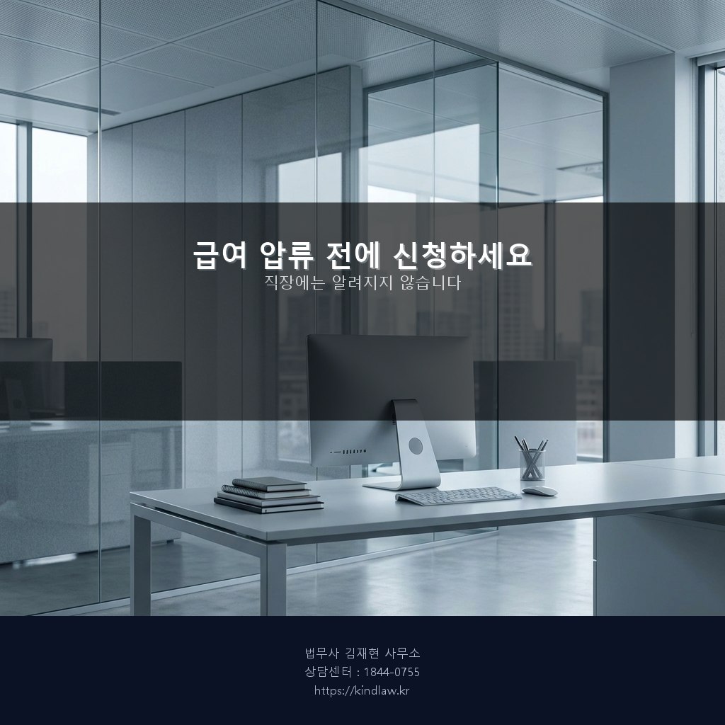 급여 압류 전 개인회생 신청 - 직장 비공개 kindlaw.kr