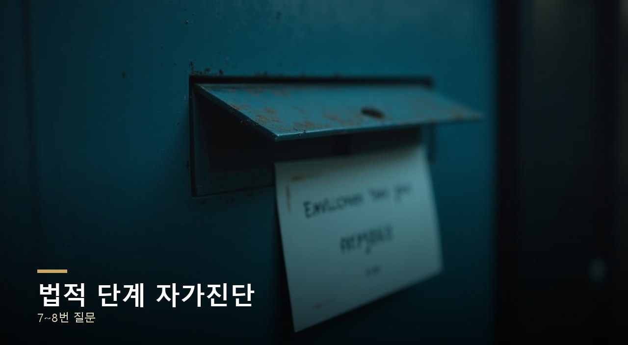 법적 단계 자가진단