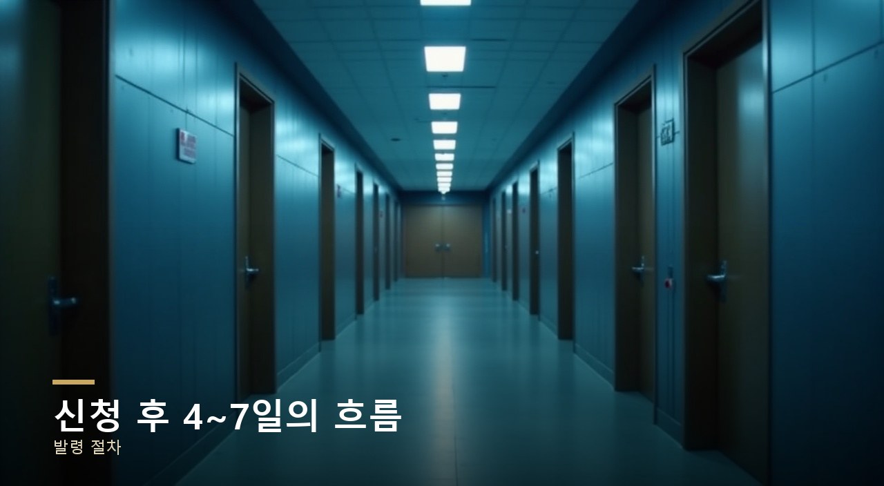 신청 후 4~7일의 흐름