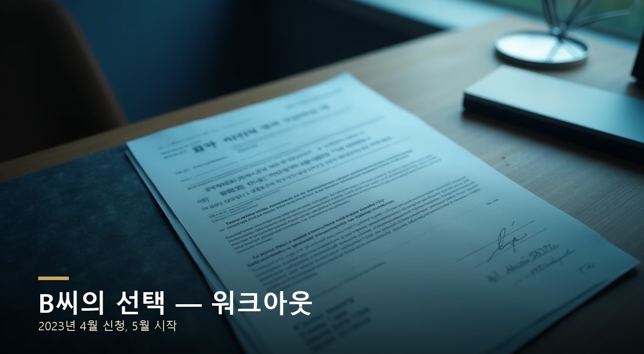 B씨의 선택 — 워크아웃
