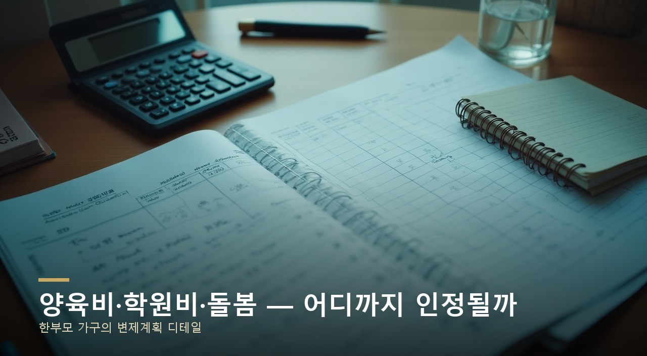 양육비·학원비·돌봄 — 어디까지 인정될까