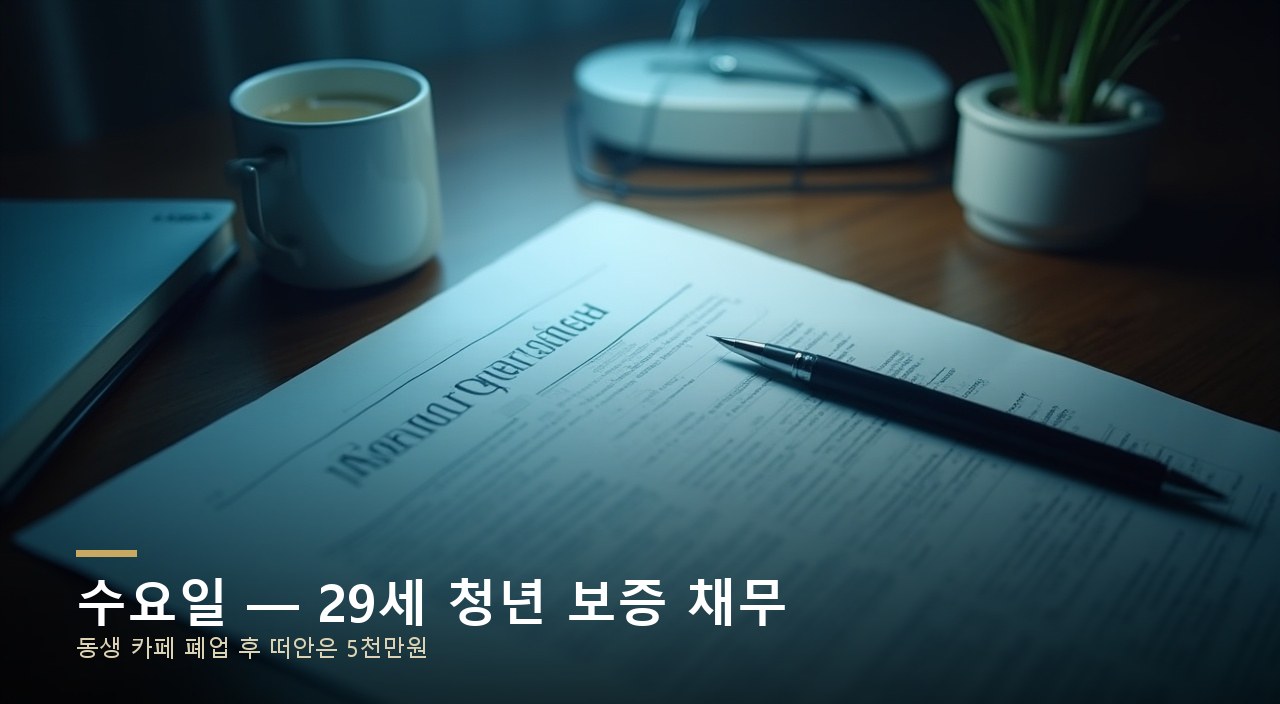 수요일 — 29세 청년 보증 채무