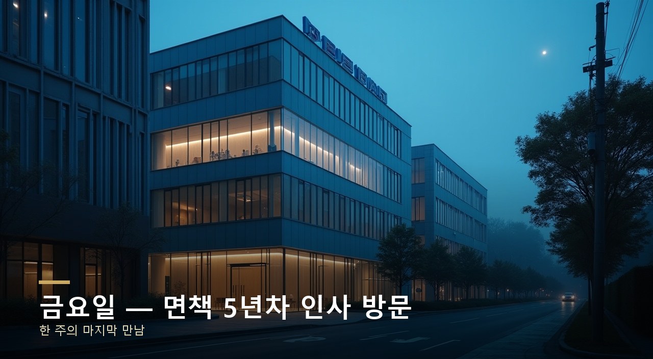 금요일 — 면책 5년차 인사 방문