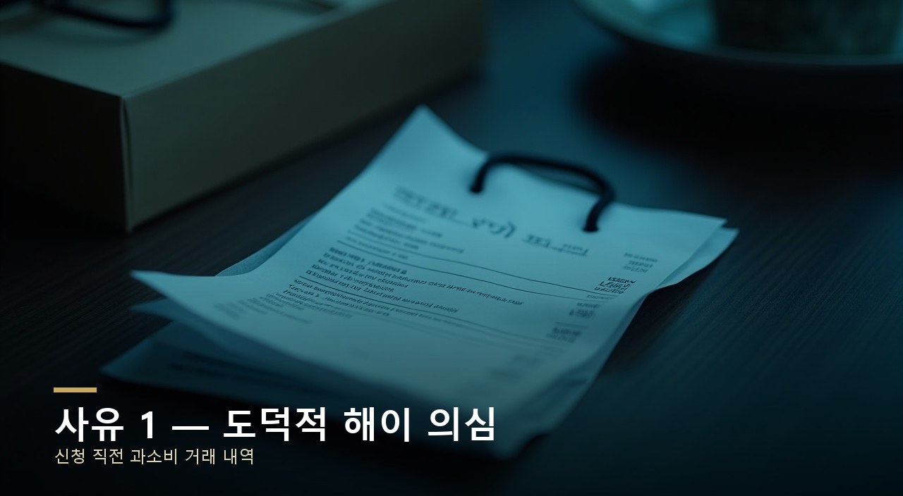 사유 1 — 도덕적 해이 의심