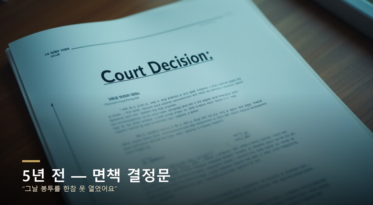 5년 전 — 면책 결정문