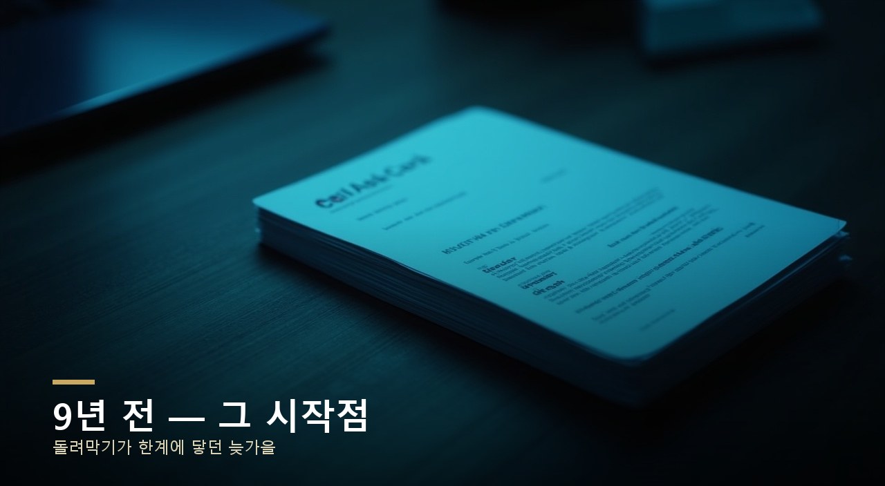 9년 전 — 그 시작점