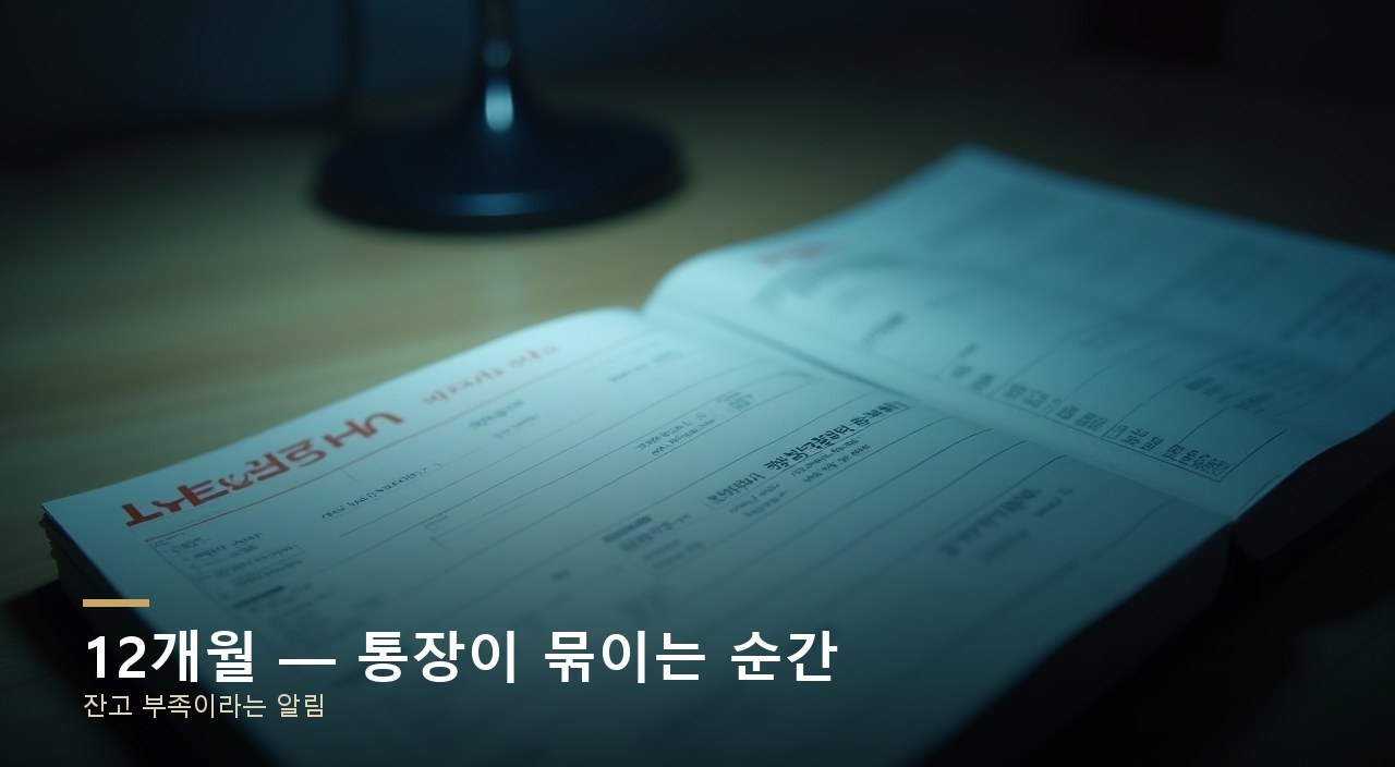 12개월 — 통장이 묶이는 순간
