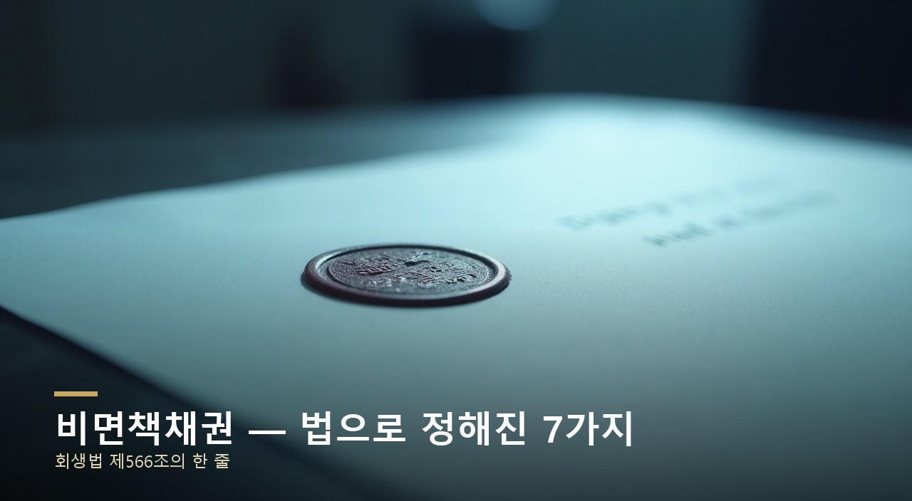 비면책채권 — 법으로 정해진 7가지