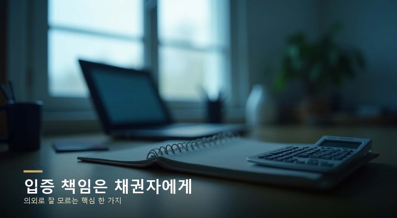 입증 책임은 채권자에게