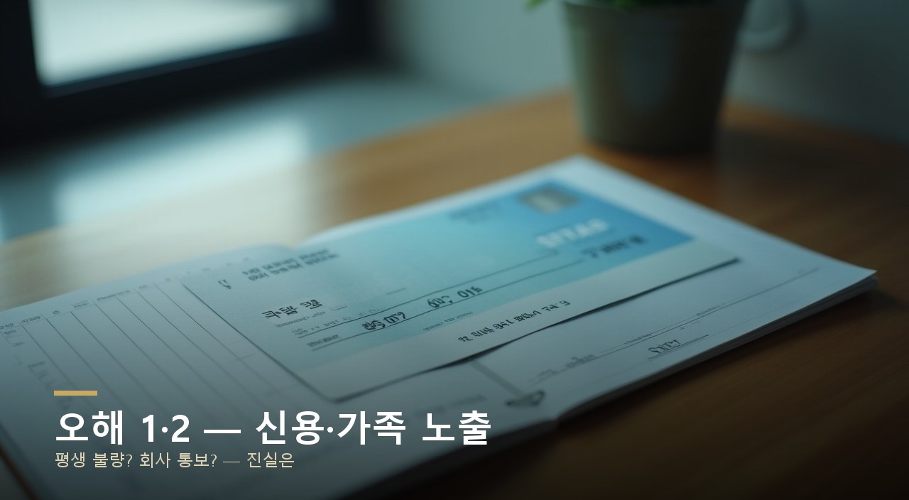 오해 1·2 — 신용·가족 노출