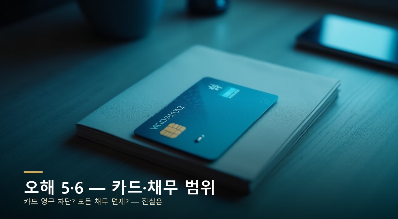 오해 5·6 — 카드·채무 범위