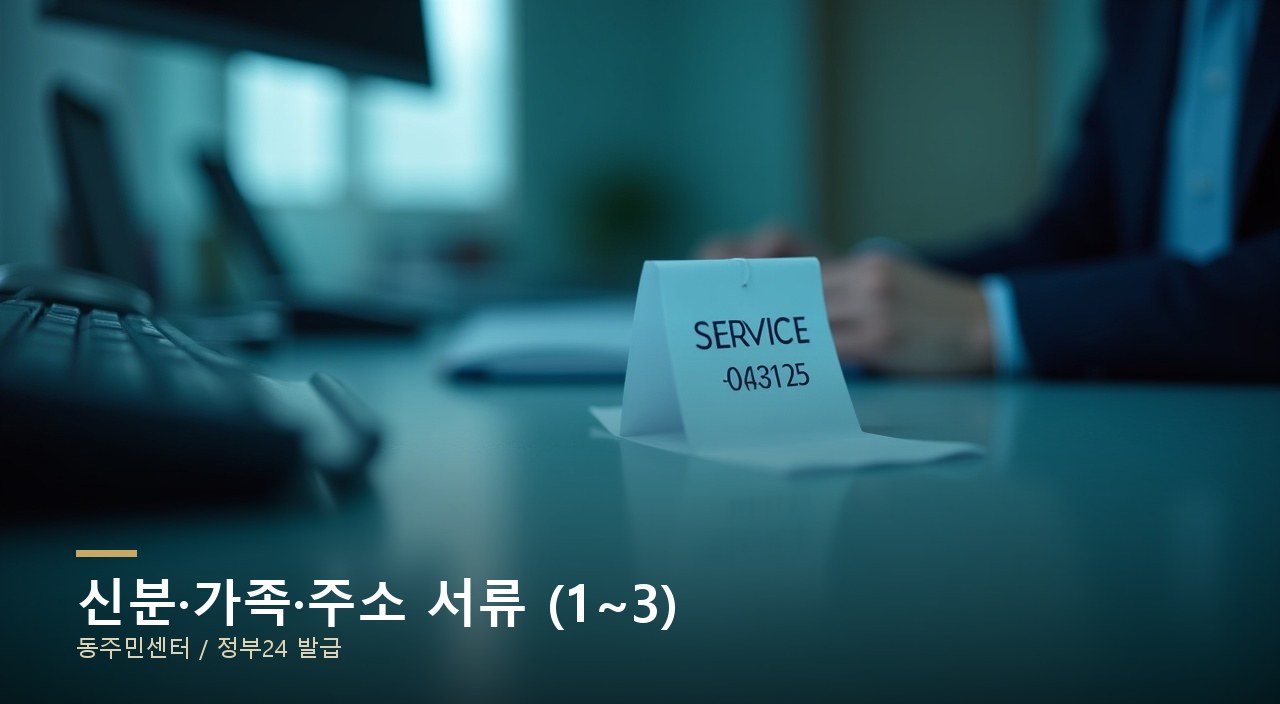 신분·가족·주소 서류 (1~3)