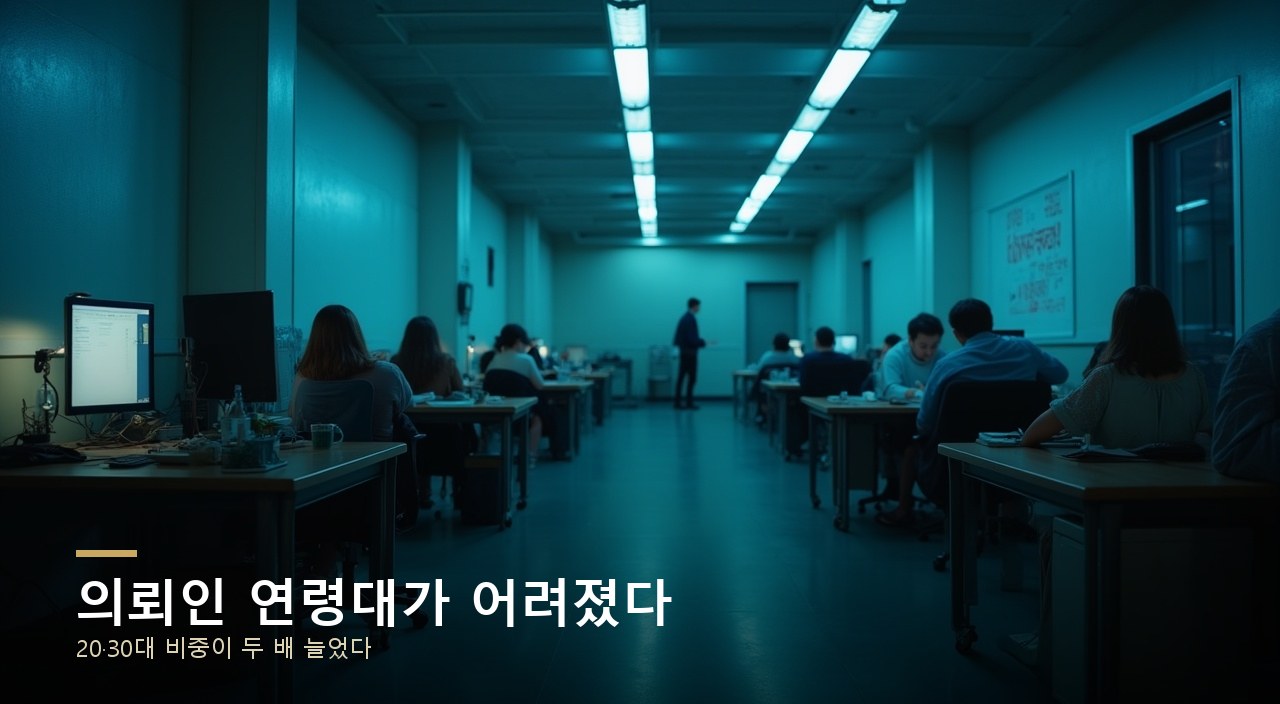의뢰인 연령대가 어려졌다