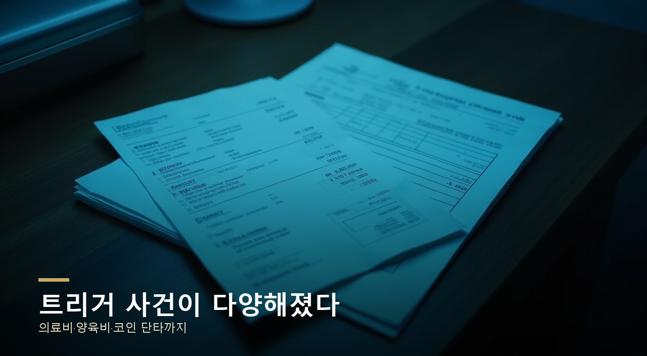 트리거 사건이 다양해졌다