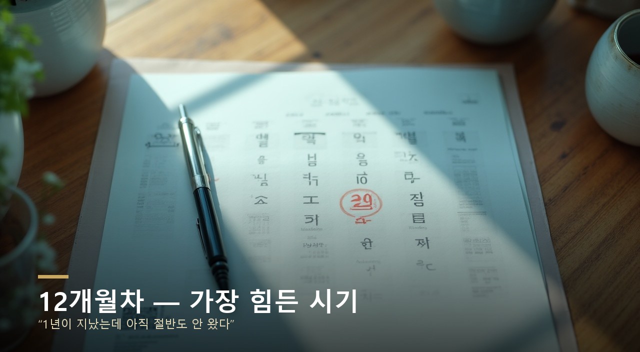 12개월차 — 가장 힘든 시기
