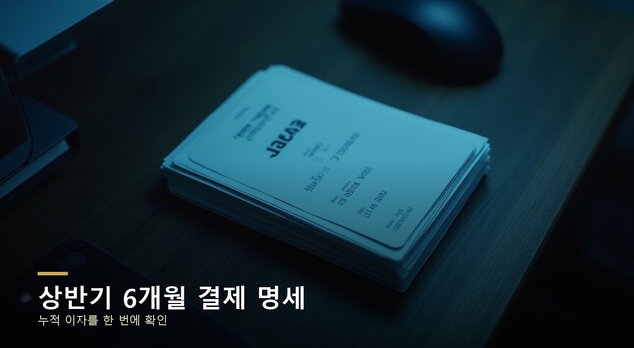 상반기 6개월 결제 명세