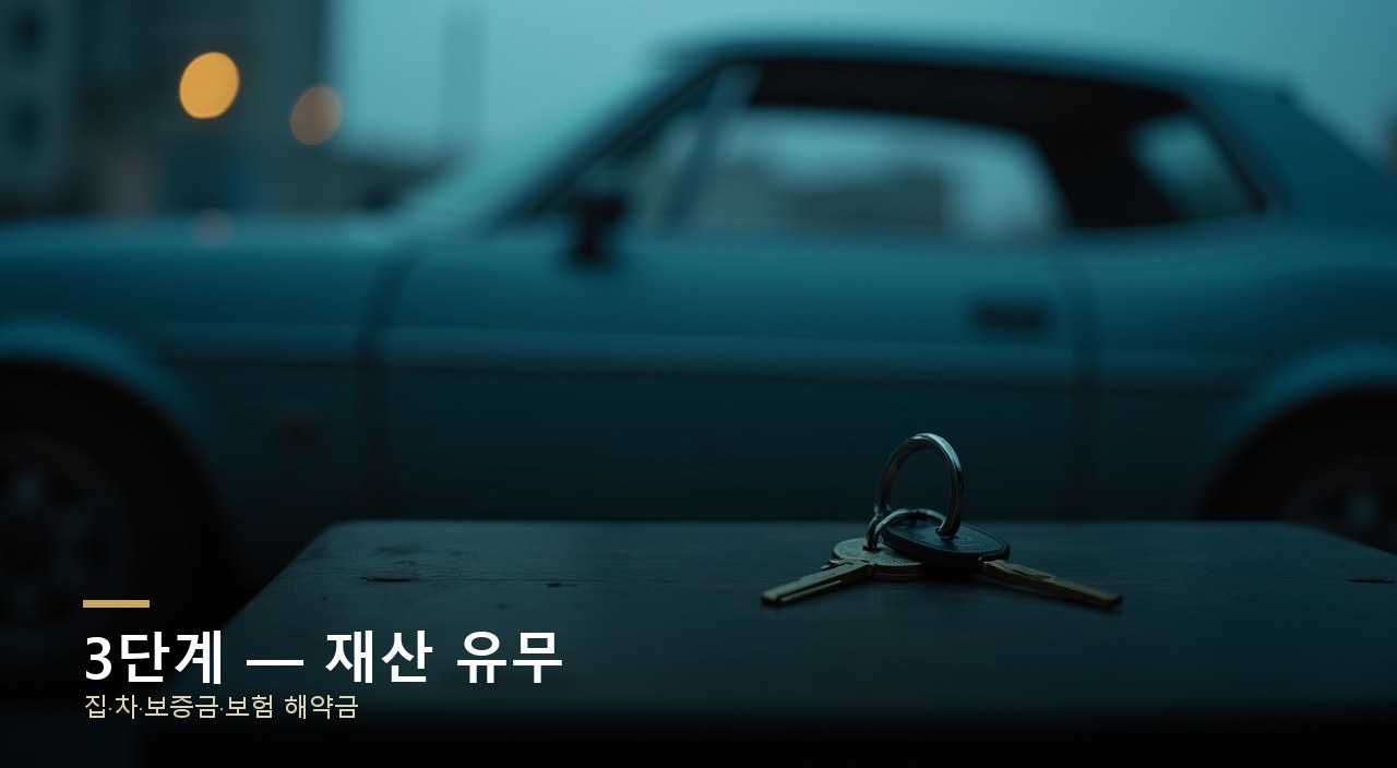 3단계 — 재산 유무