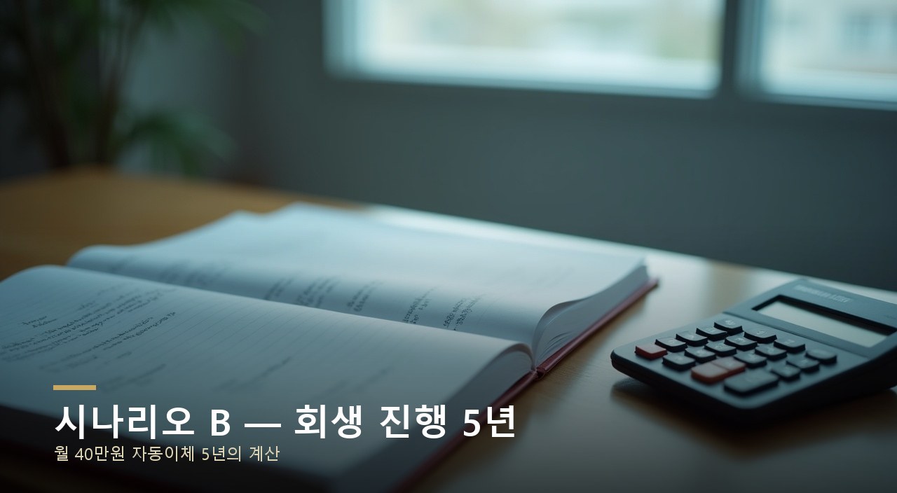 시나리오 B — 회생 진행 5년