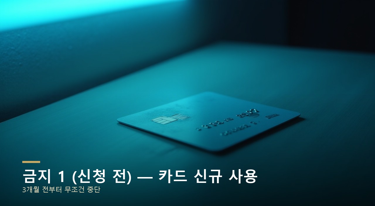 금지 1 (신청 전) — 카드 신규 사용