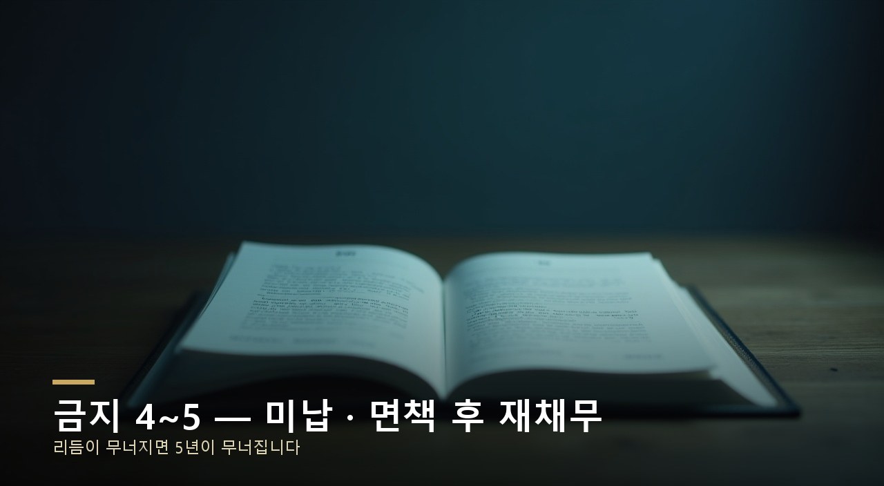 금지 4~5 — 미납 · 면책 후 재채무