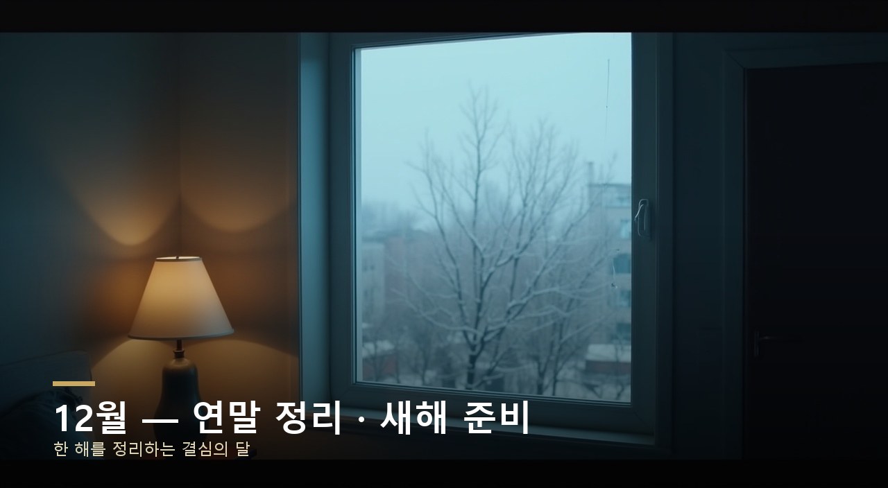 12월 — 연말 정리 · 새해 준비