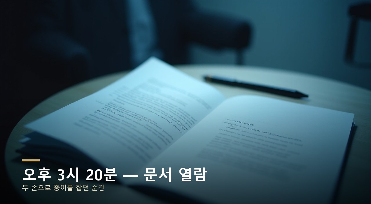 오후 3시 20분 — 문서 열람