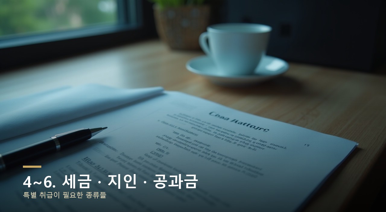 4~6. 세금 · 지인 · 공과금