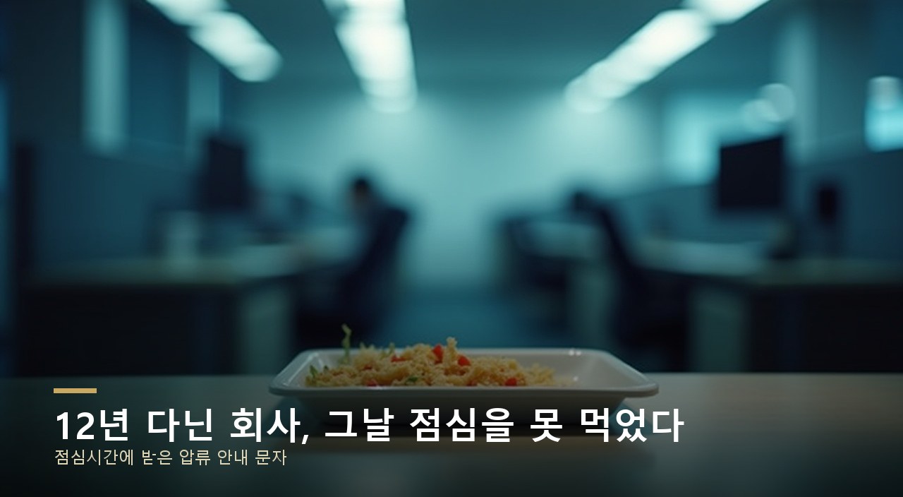 12년 다닌 회사, 그날 점심을 못 먹었다