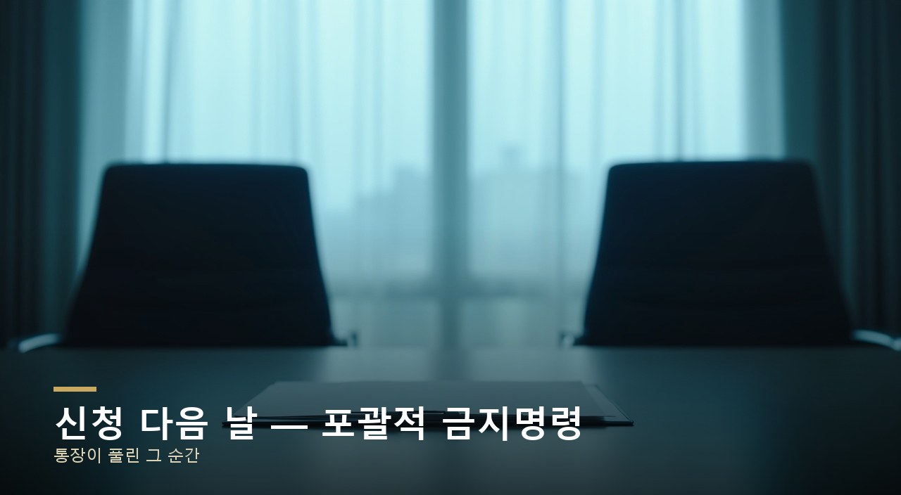 신청 다음 날 — 포괄적 금지명령