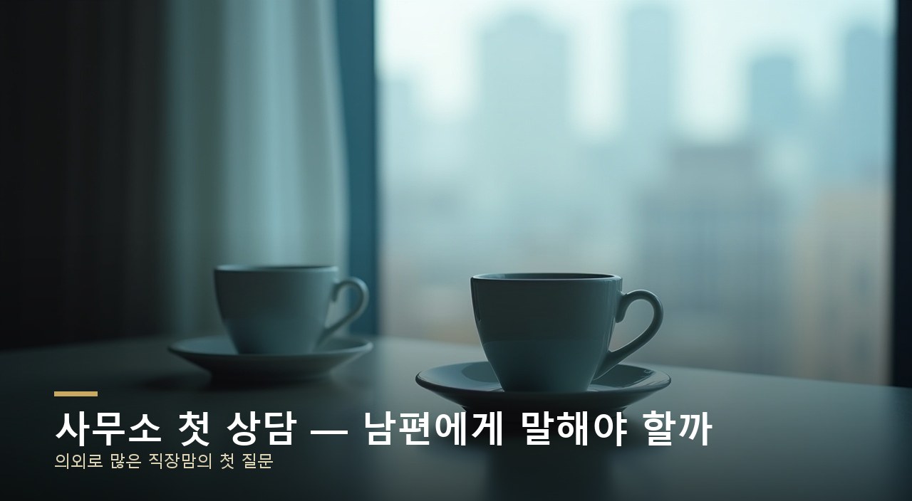 사무소 첫 상담 — 남편에게 말해야 할까