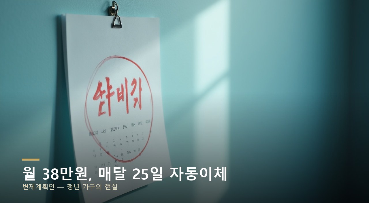 월 38만원, 매달 25일 자동이체