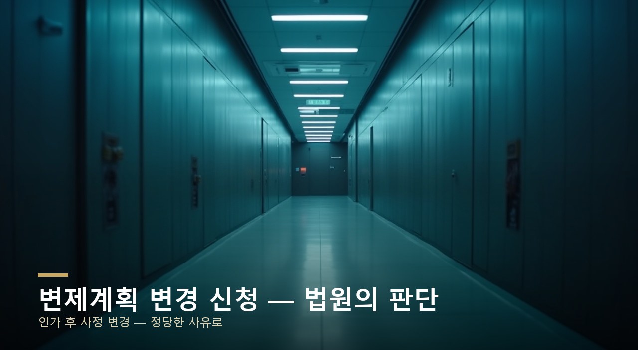 변제계획 변경 신청 — 법원의 판단