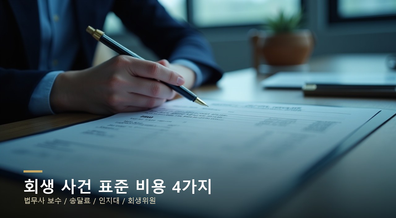 회생 사건 표준 비용 4가지