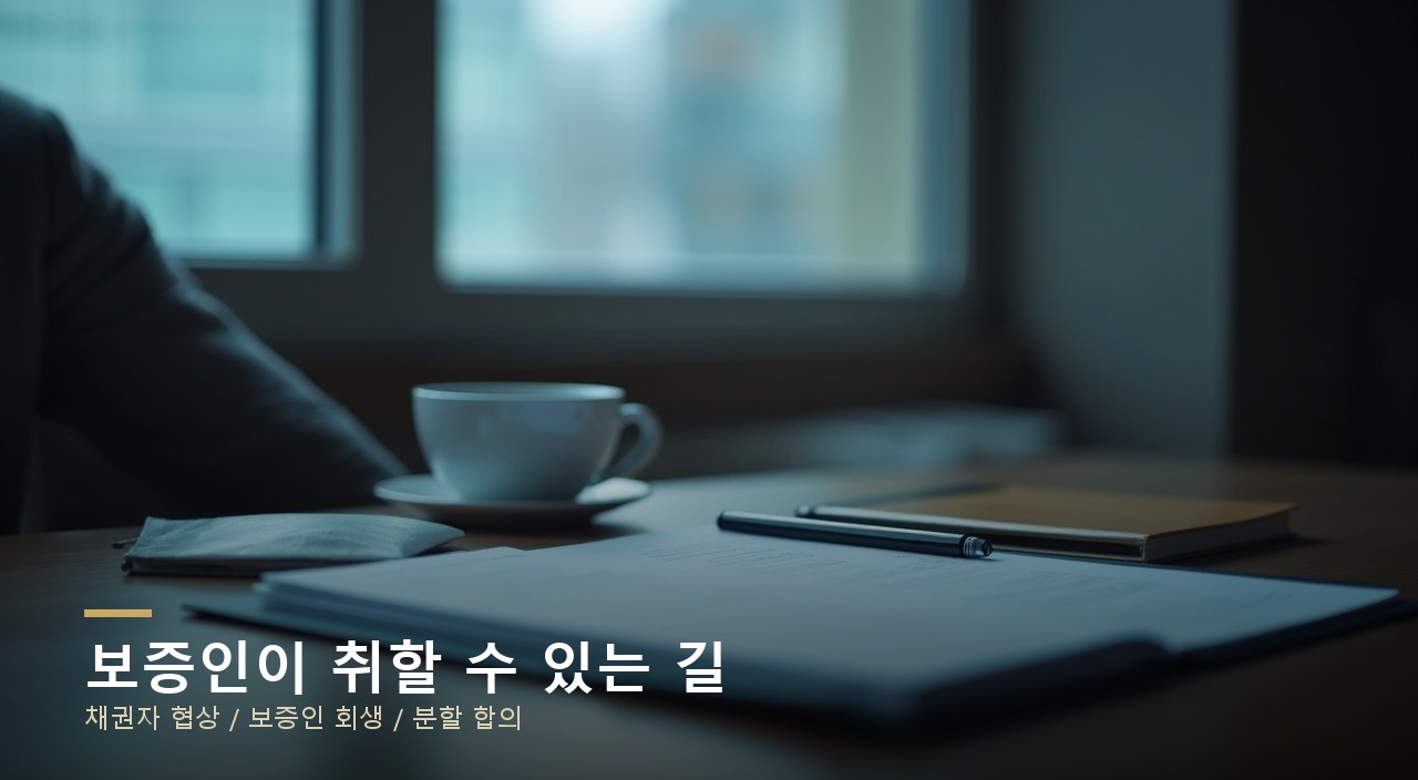 보증인이 취할 수 있는 길