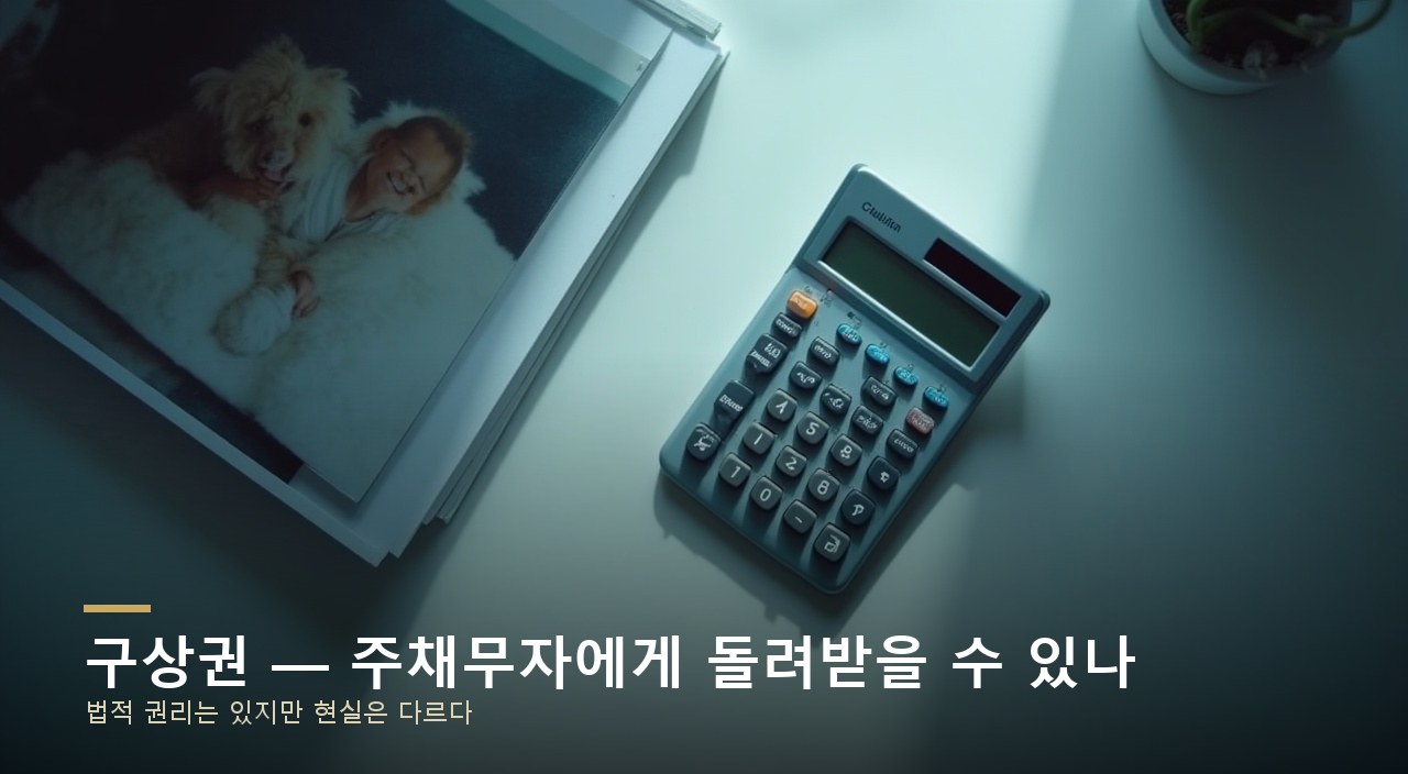 구상권 — 주채무자에게 돌려받을 수 있나